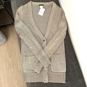 NWT J. Crew Metallic Cardigan ✨